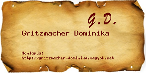 Gritzmacher Dominika névjegykártya